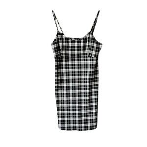 Brandy Melville/John Galt spaghetti strap checked dress.
